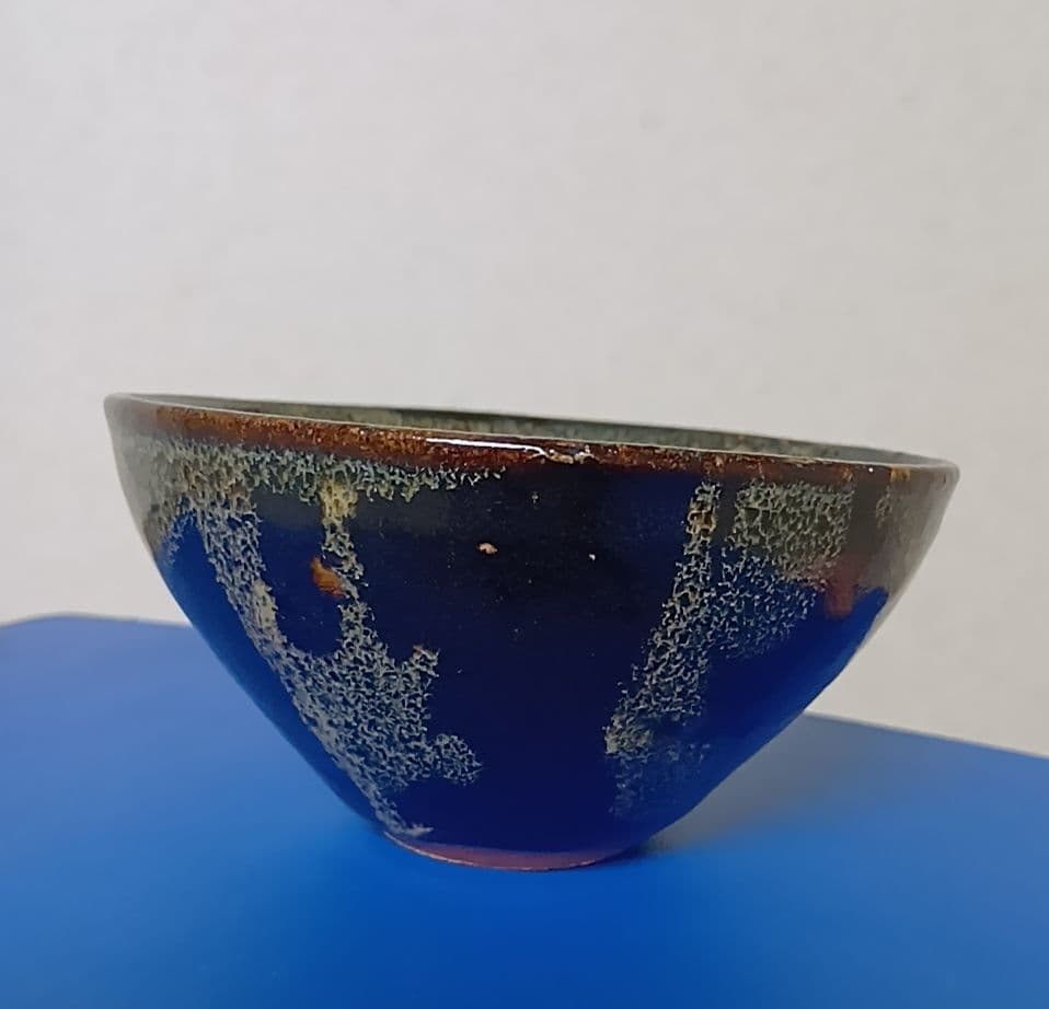 骨董品　天目茶碗　玳皮盞（たいひさん）茶道具　梅花鳳凰文瀬戸天目茶碗　極美品