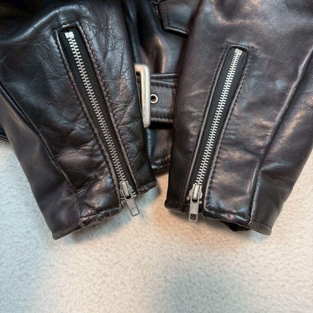 美品 SIZE42 SCHOTT ライダースジャケット 618 バイカータグ
