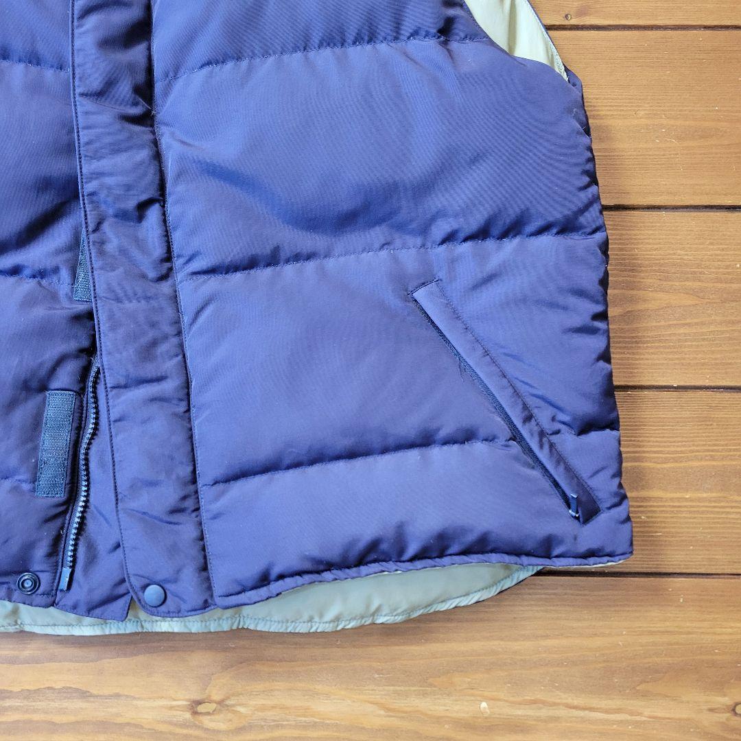 90s オールド モンベル ダウンベスト 肉厚 刺繍ロゴ 紫