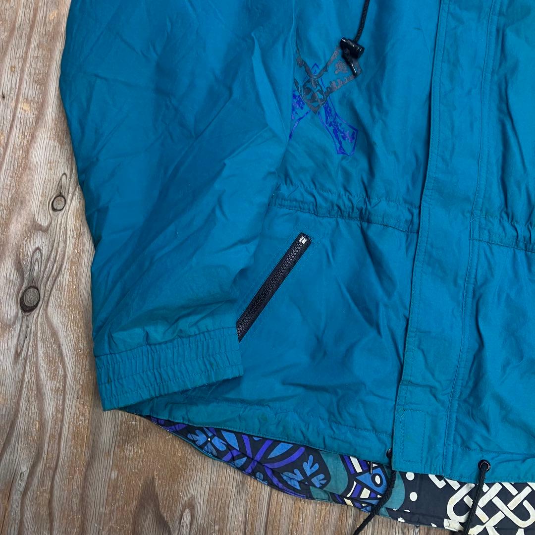 90s VISION ナイロンウォームアップジャケット ブルー VINTAGE