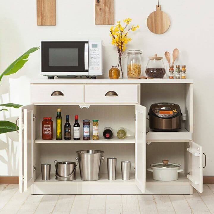 ニトリ ミランダ キッチンカウンター おしゃれ 食器棚