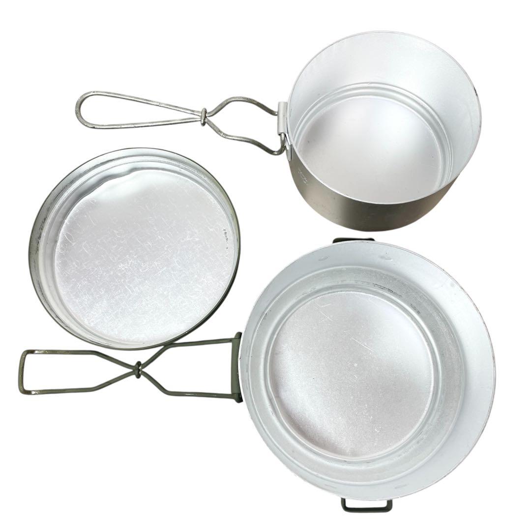 チェコ軍 初期型 アルミ クッカー メスキット 耳付き オリーブ 未使用 凹み