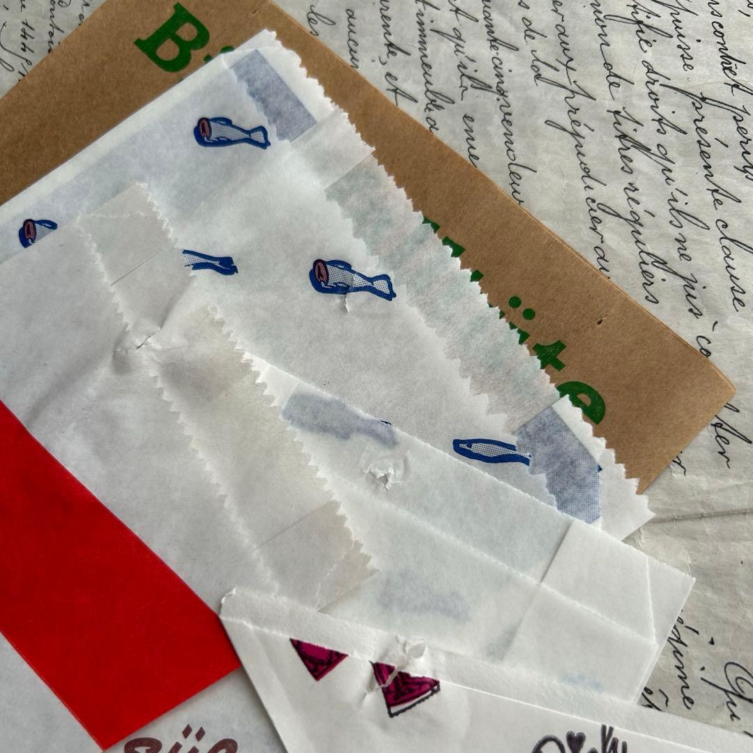 海外マルシェ袋 ビニール袋 50枚　ラベルシール