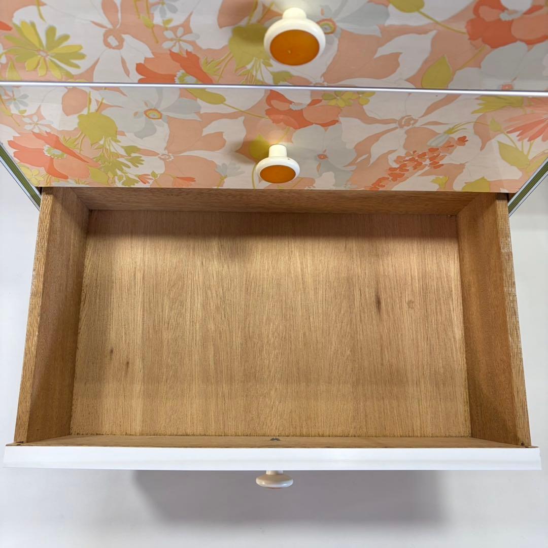 タンス ４段 昭和レトロ レトロポップ 花柄 当時物 希少 レア