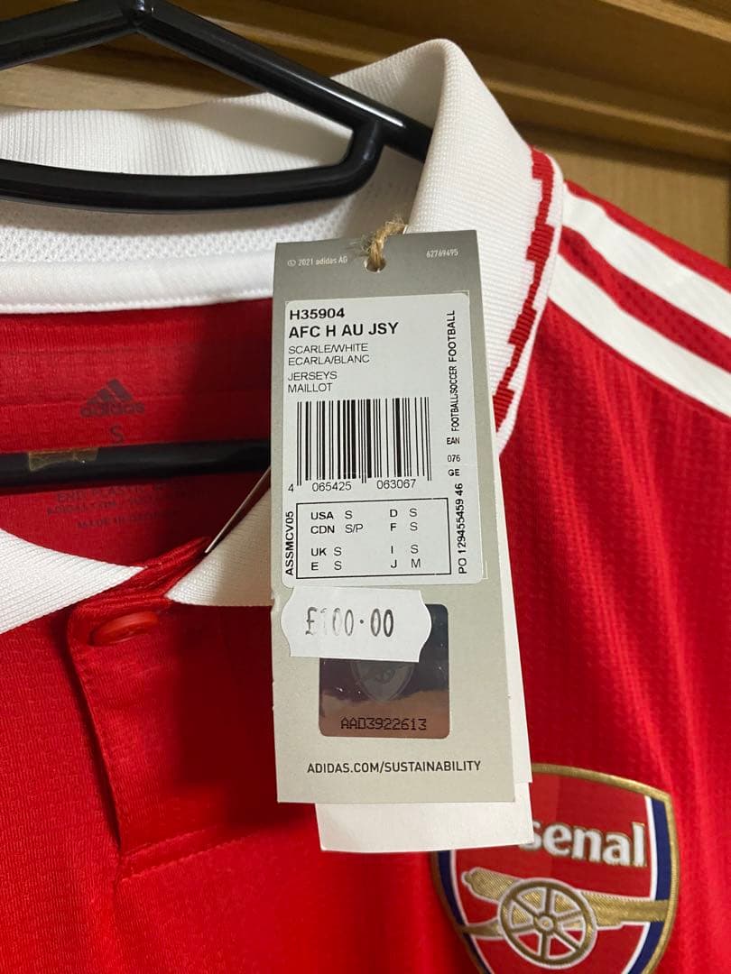 22-21 アーセナルオーセンティックユニフォーム　ホワイト