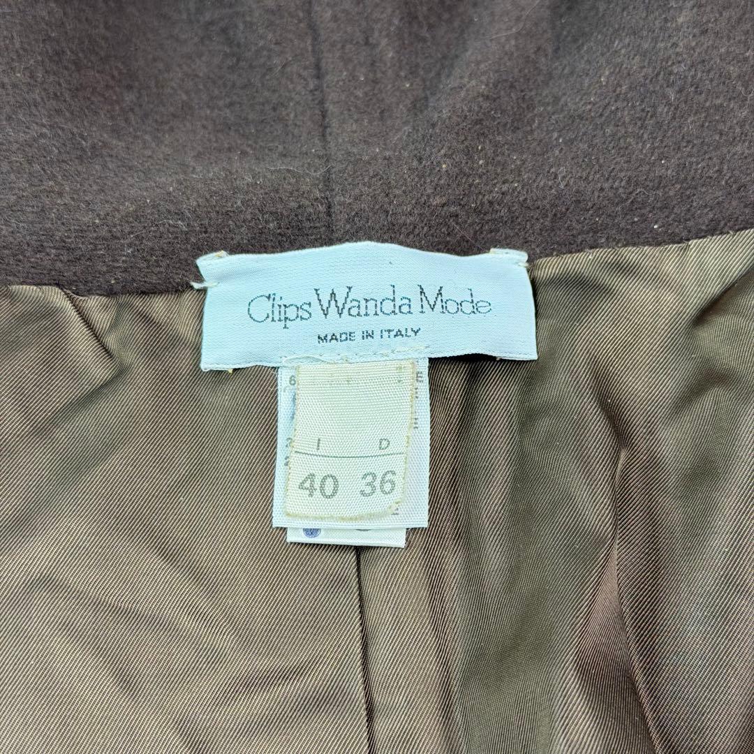 ポンチョ リアル ファー Clips Wanda Mode ウール アンゴラ混