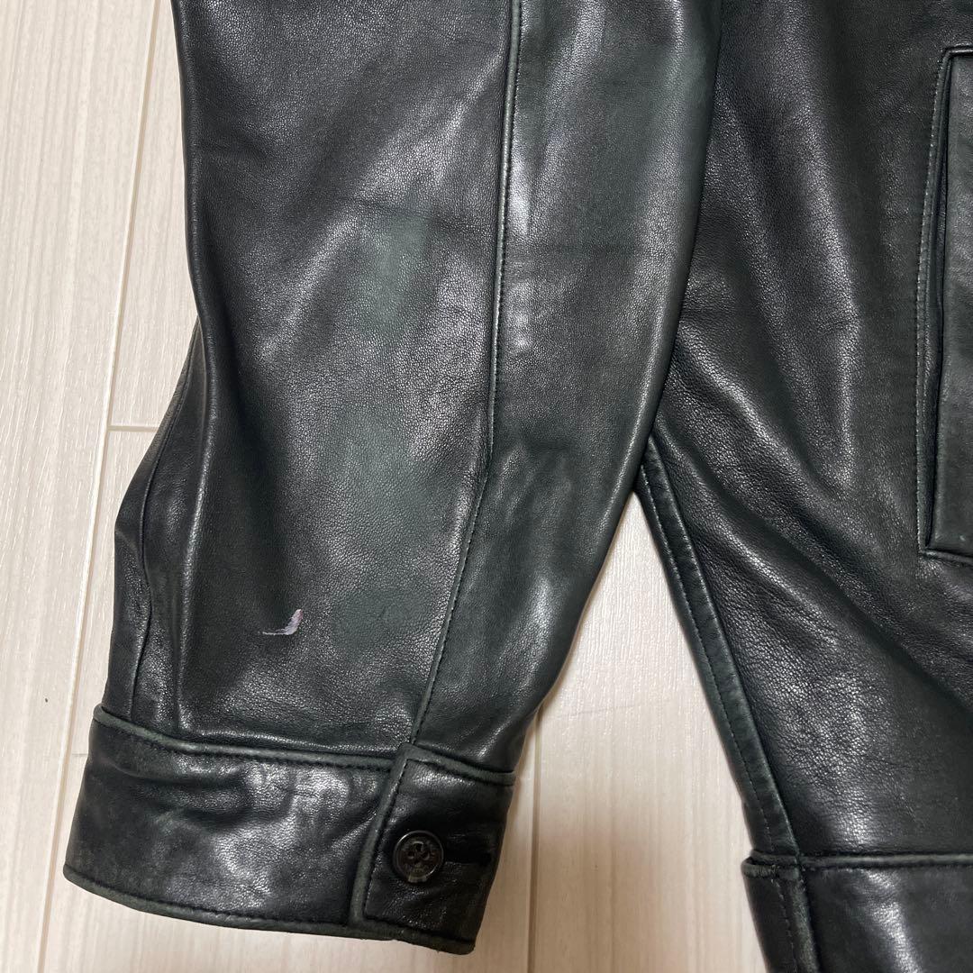 90s ラルフローレン ラムレザー ブラック ポニー