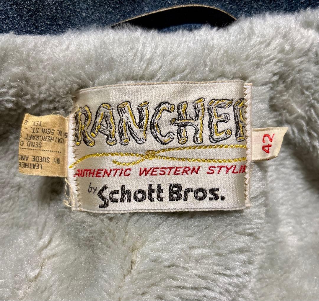 超希少 90s ショット Schott ランチャー スエードボアジャケット