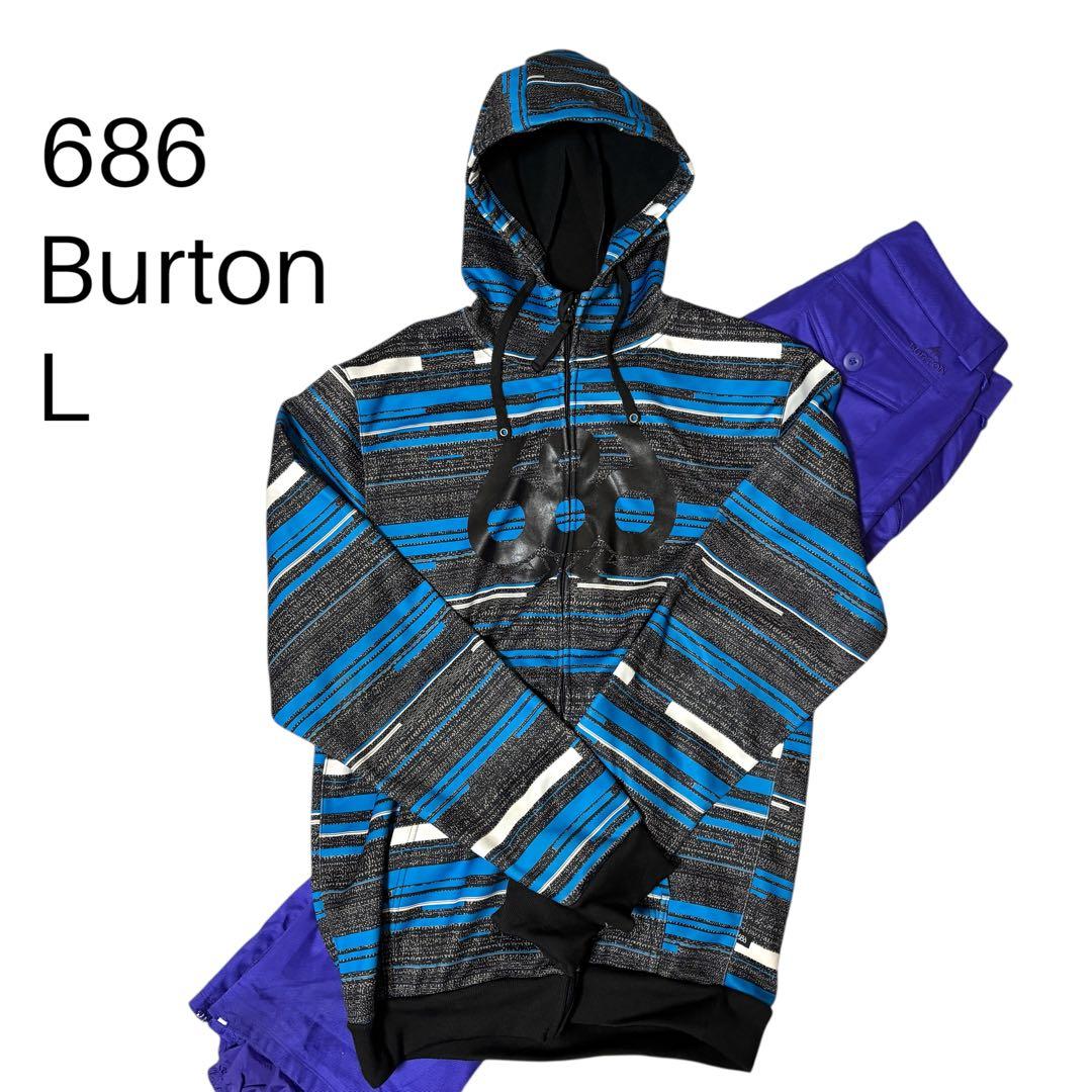 【セット】686 burton バートン　スキーウェア　上下　レディース　L