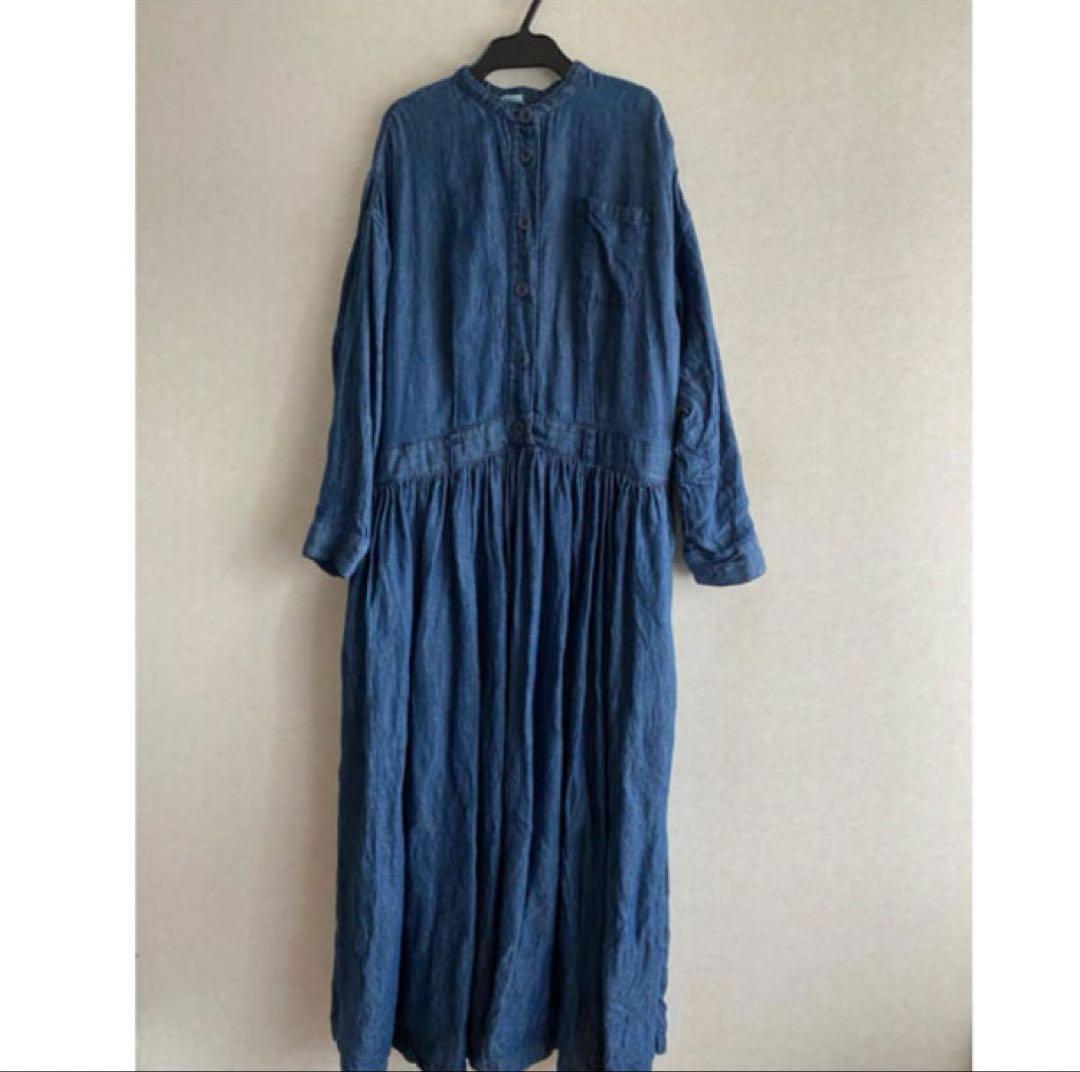 Joie de Vivre リネンデニムバイオワンピース