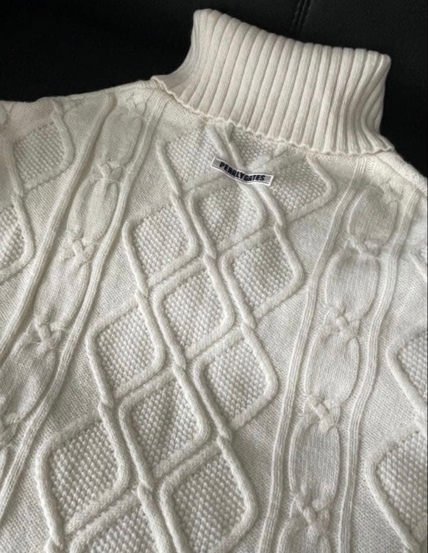 極美品！【PEARY GATES】パーリーゲイツ タートルネック セーター0