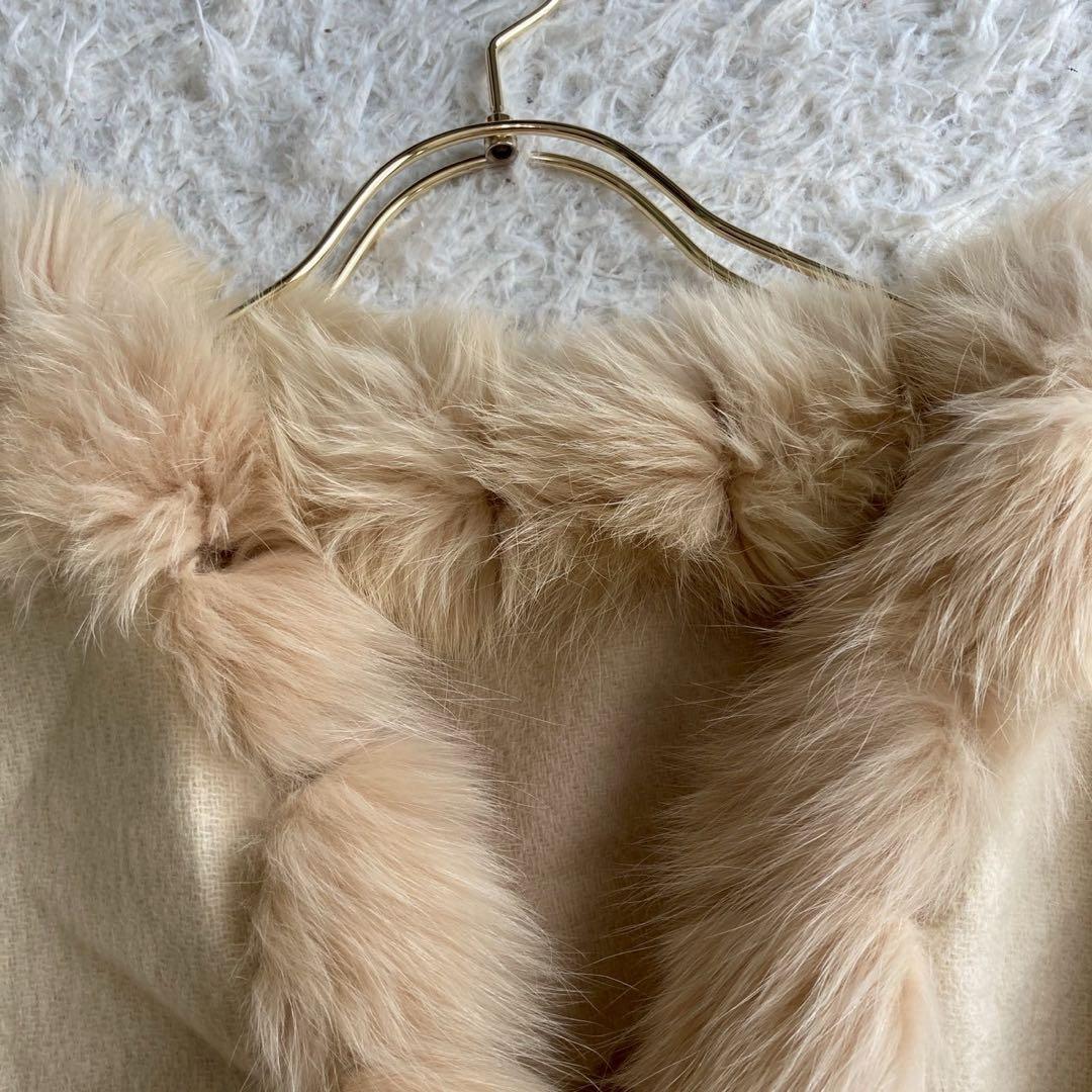 LANVIN ファー付きボレロ ベージュ F キレイめ 羽織り 可愛い