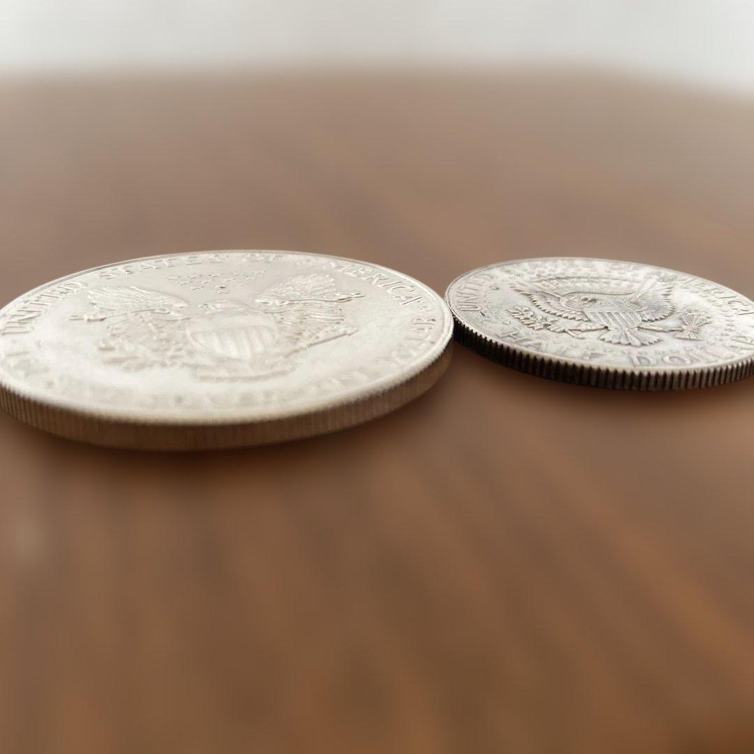 1988年 アメリカンイーグル銀貨とケネディ半ドル銀貨