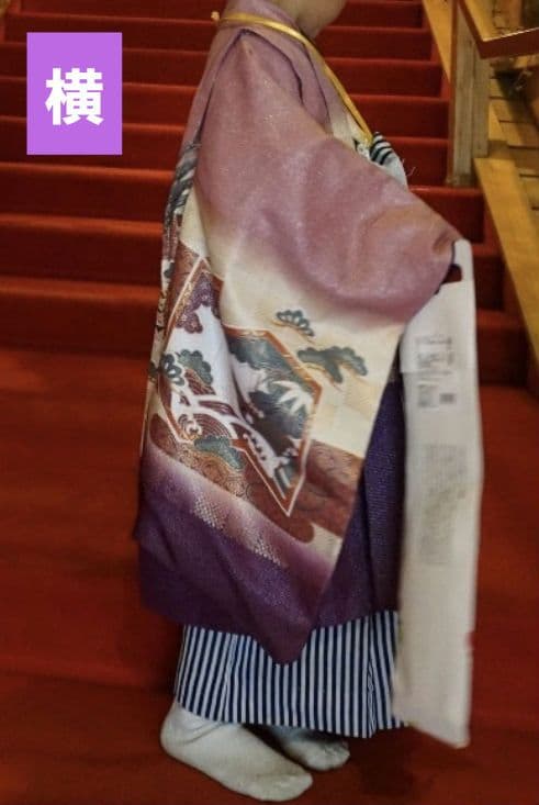 男児　七五三　 着物　紫ベース