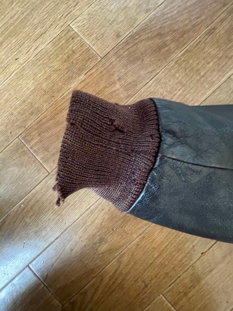 llbean革ジャン　ジッパー壊れ