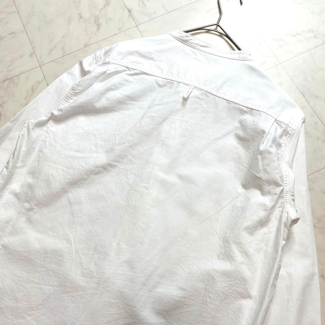 美品✨DANTON ダントン　白　シャツ　バンドカラー　34