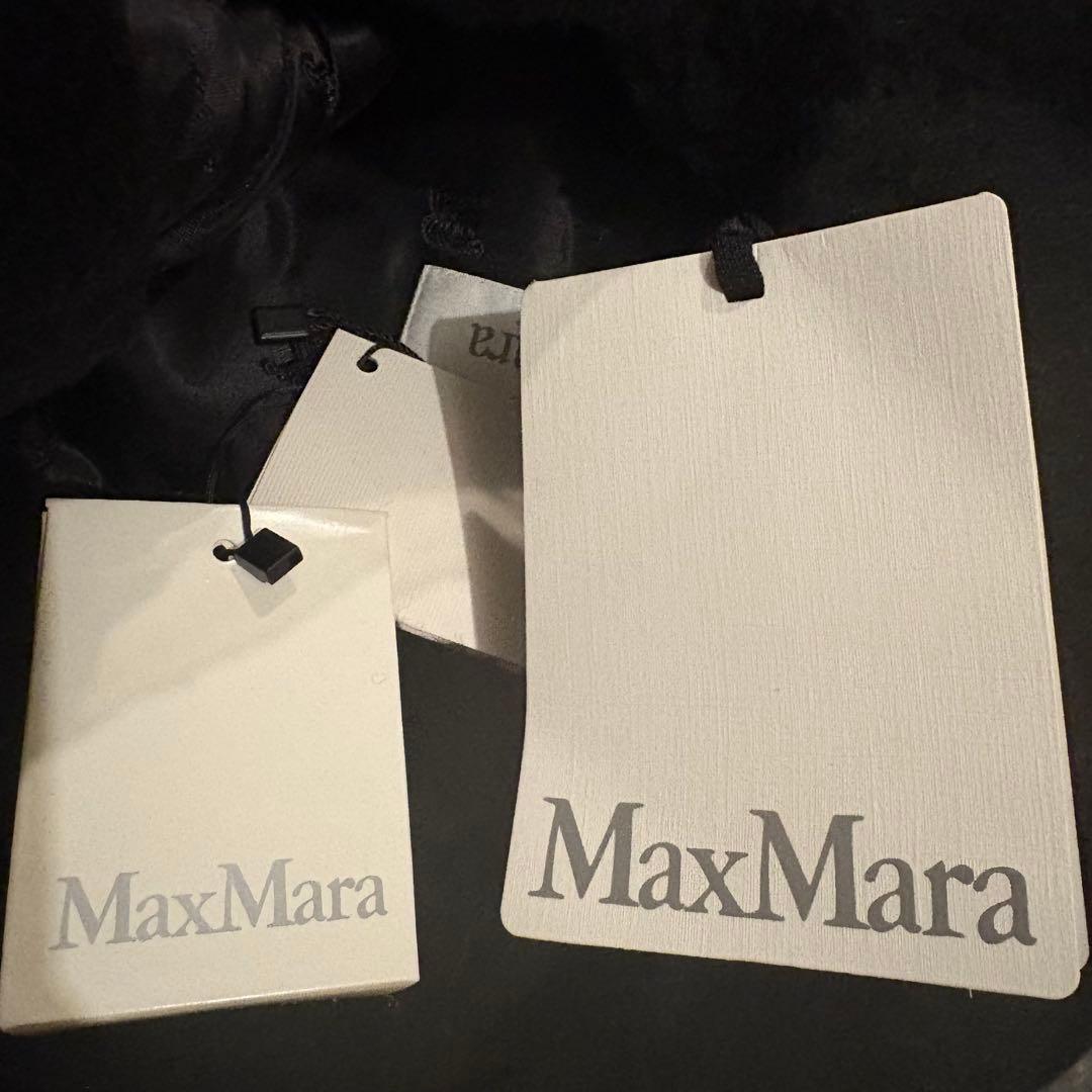 【新品鑑定付】MAX MARA TEBE テディベア ケープ ブラック