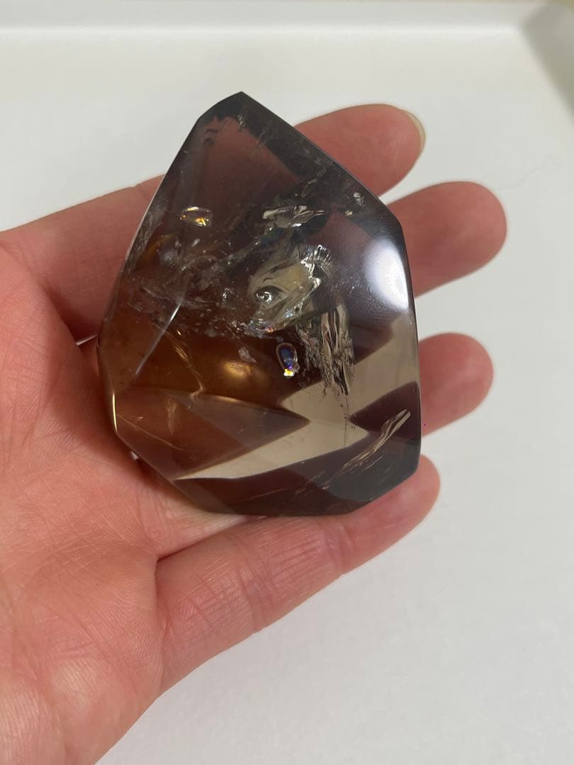 【天然石】スモーキー(ゼウス)シトリンクォーツ 専用箱付き 111.5g