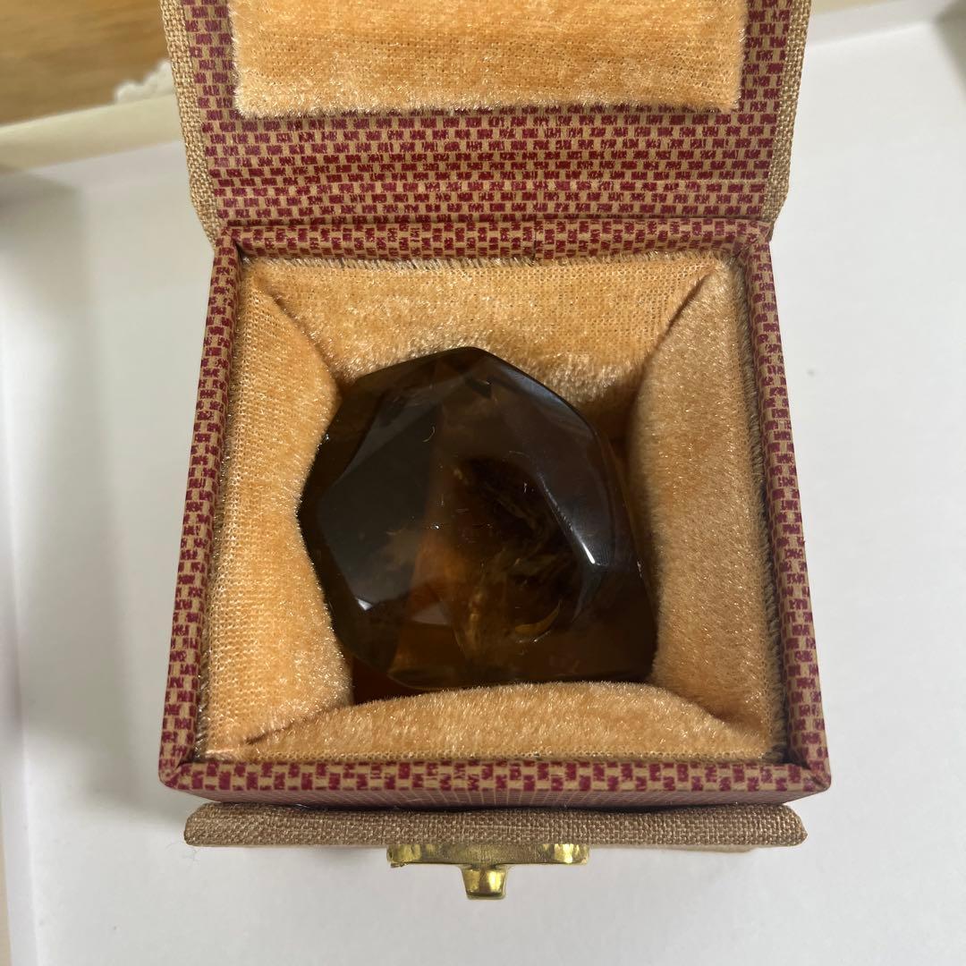 【天然石】スモーキー(ゼウス)シトリンクォーツ 専用箱付き 111.5g