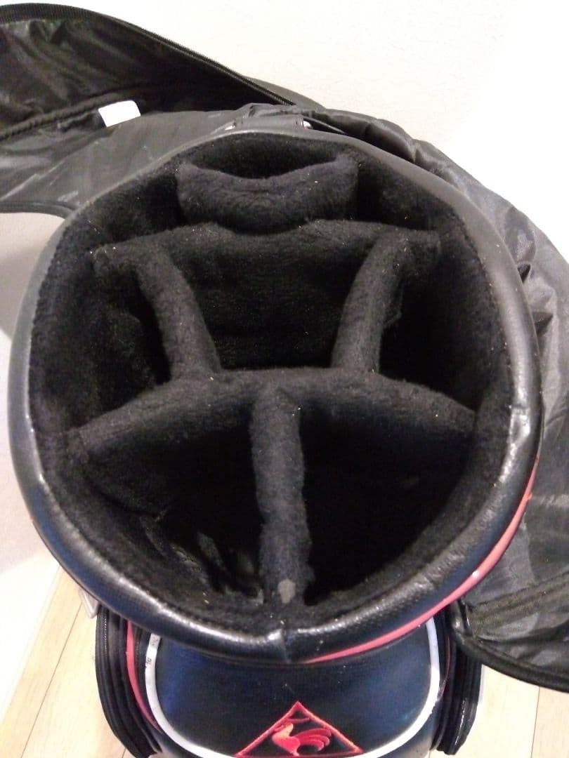 le coq sportif キャディバッグ 黒/赤