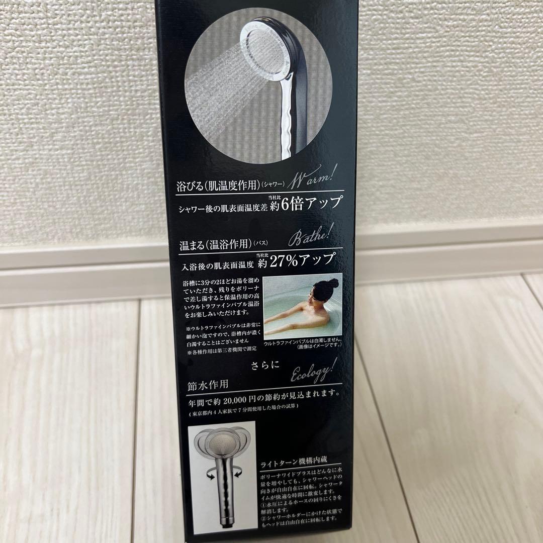 【水通しのみ】Bollina Wide Plus シャワーヘッド、シルバー