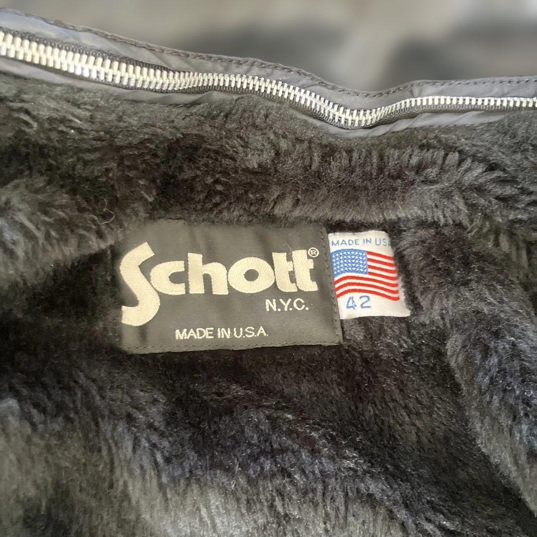 革ジャン　schott シングルライダース　141 インナーボア　42 米国製