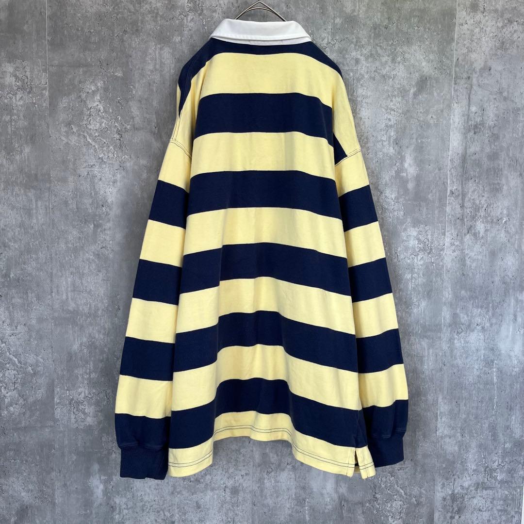 【オーバーサイズ】ポロ ラルフローレン ボーダー 長袖 ラガーシャツ 古着