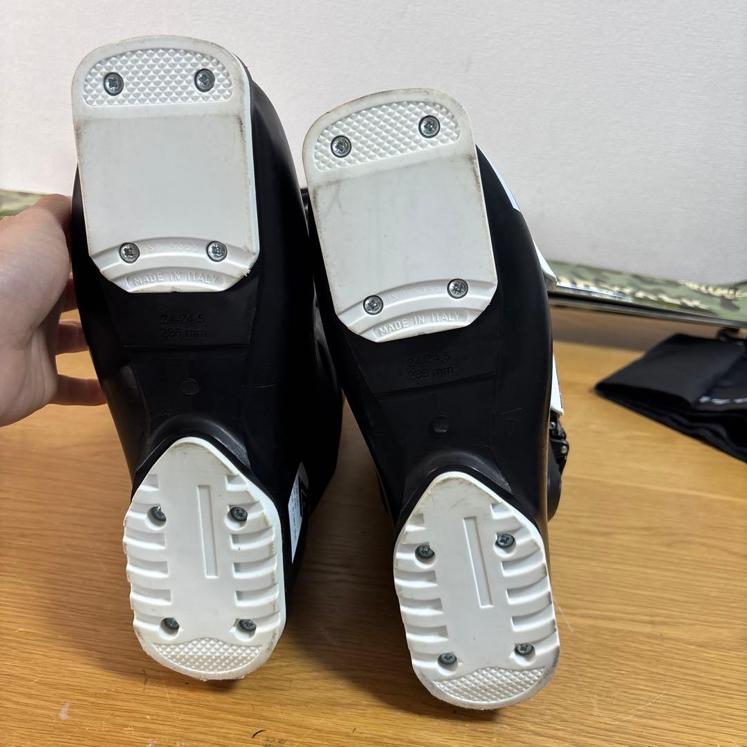 美品　レディースショートスキーセット　迷彩 LANGE 24-24.5cm