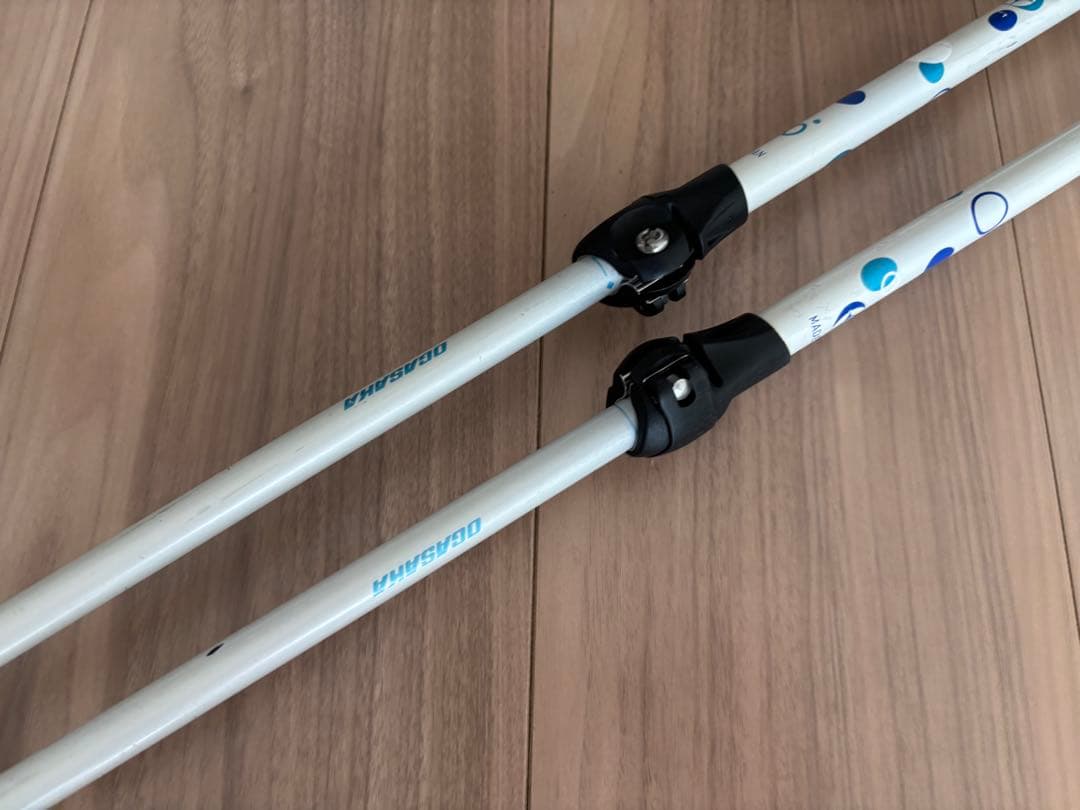 ★美品・限定★お洒落　オガサカ ストック 収縮ポール　調整可能　デモ　技術選