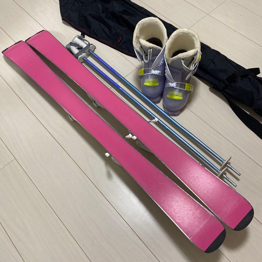 saaaジュニア 女子向きスキー4点セット 板120cm