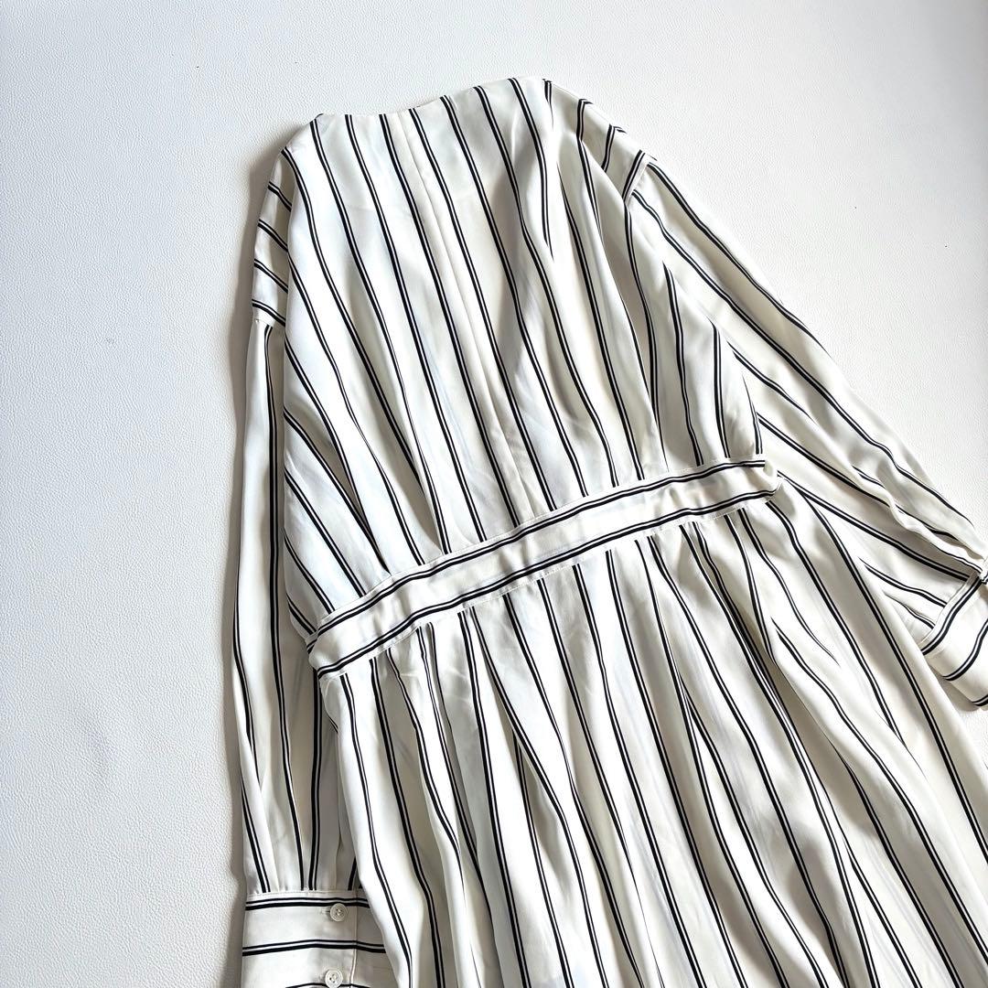 ◆美品◆3万◆Liesse◆ストライプシャツワンピース◆スプリングコート◆F