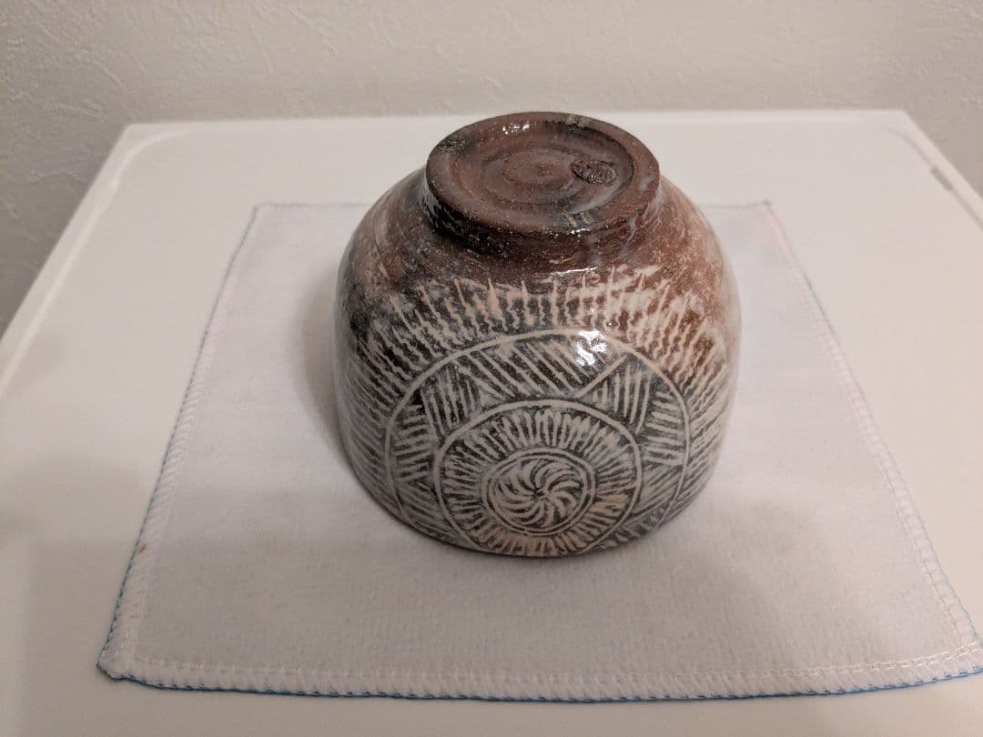 奈*巳様 坂倉新兵衛　萩茶碗　共箱　口径11-12cm