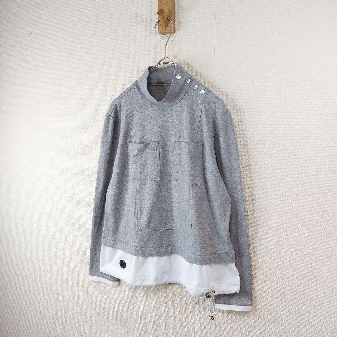 ランバンスポール　長袖　モックネックブラウス ダブルポケット　３８