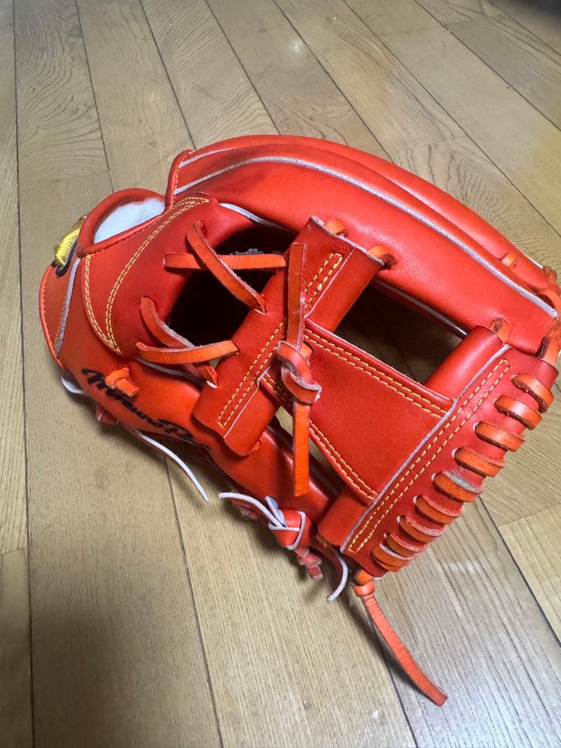 ♤*様 ミズノプロ 硬式グローブ オレンジ 坂本勇人選手モデル(オーダー品)