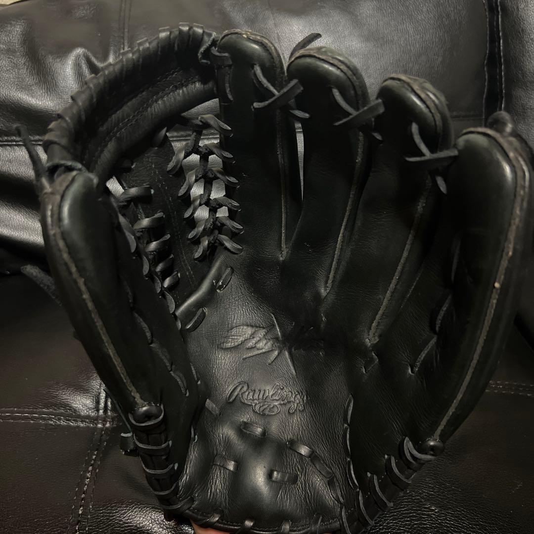 Rawlings 大人用　軟式グローブ 外野手　オールラウンド　黒　美品