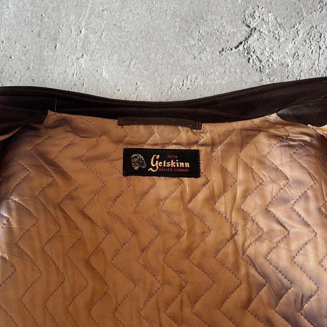 40s Swedish Vintage ゴートスキン スエード ダブルジャケット