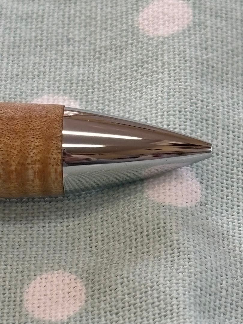 美品 工房楔 楓 ちぢみ杢 0.5 シャープペンシル 固定式口金付き