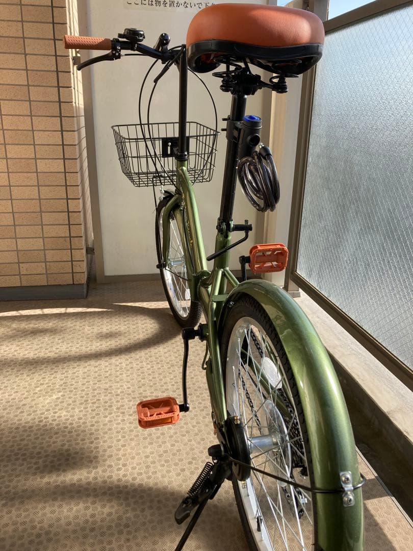 折りたたみ自転車 オリーブグリーン