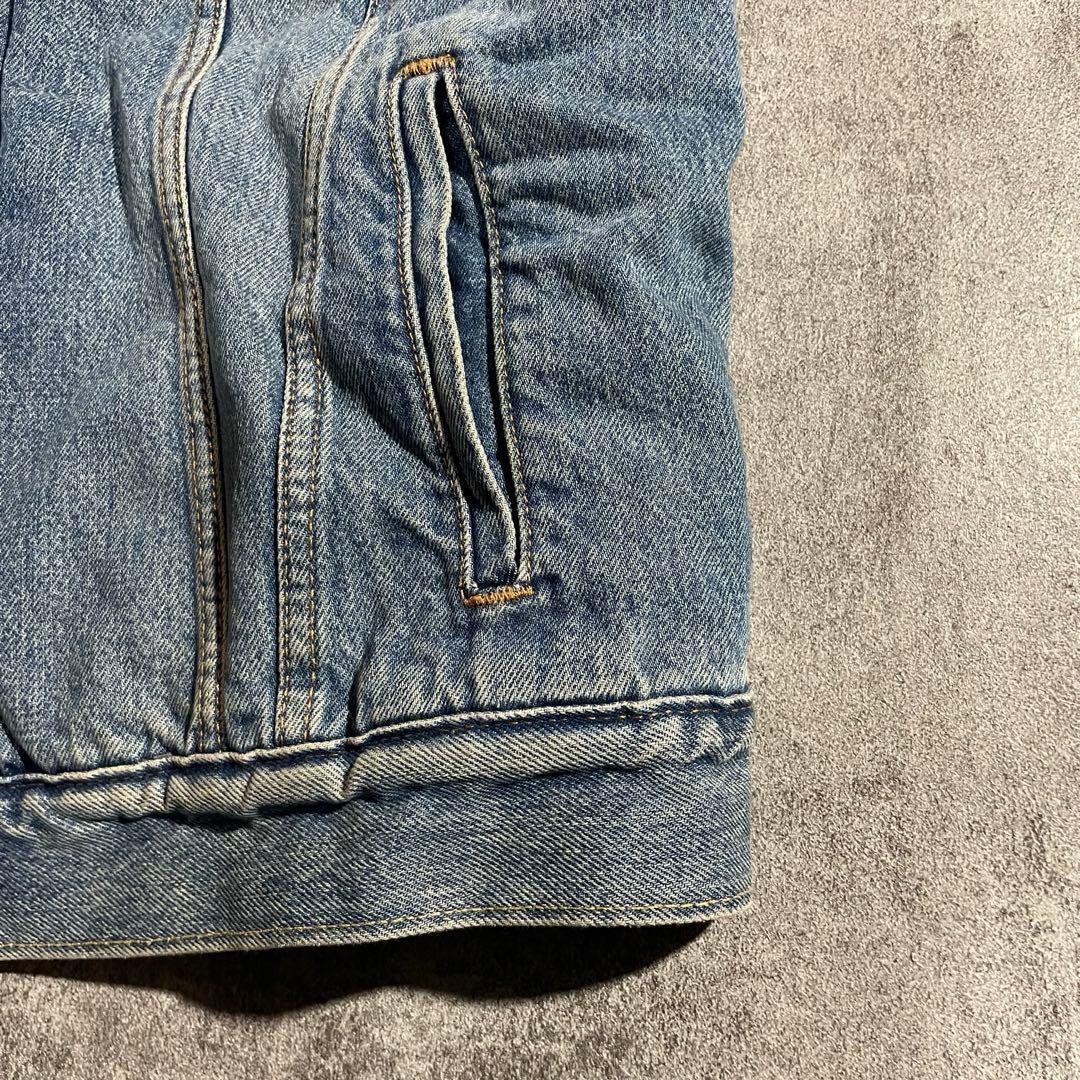 Levi'sリーバイスシェルパトラッカージャケット裏ボア短丈ライトブルーM