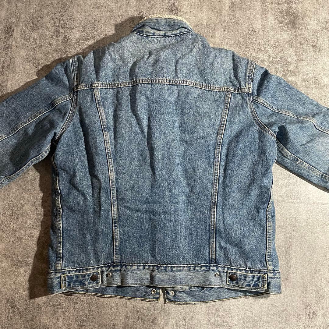 Levi'sリーバイスシェルパトラッカージャケット裏ボア短丈ライトブルーM