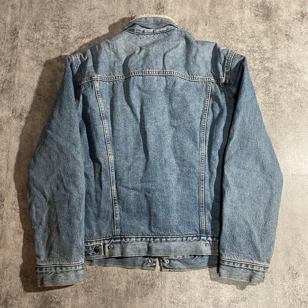 Levi'sリーバイスシェルパトラッカージャケット裏ボア短丈ライトブルーM