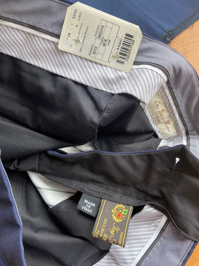 新品★ルイジビアンキマントヴァ Luigi Bianchi スラックス 48 紺