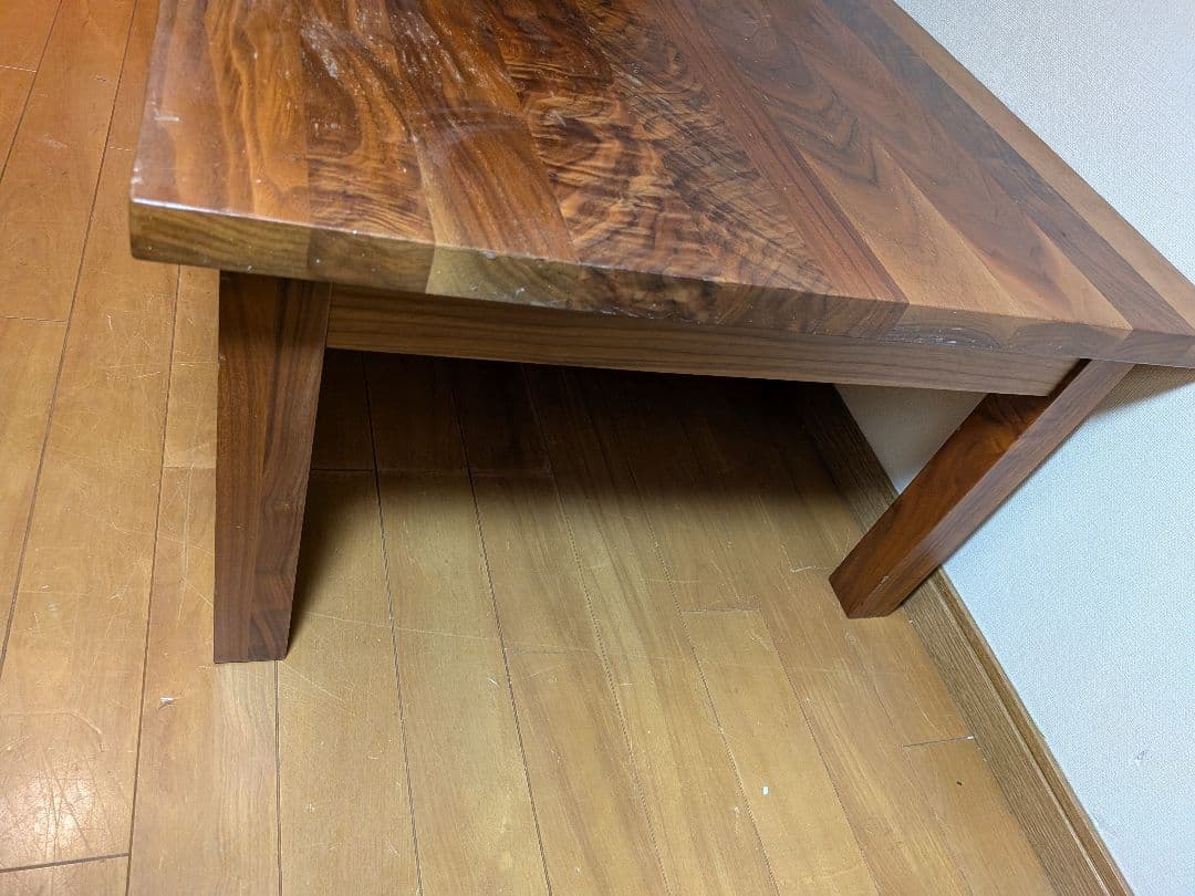 《送料込》無印良品 無垢材ローテーブル ウォールナット デスク 机 MUJI