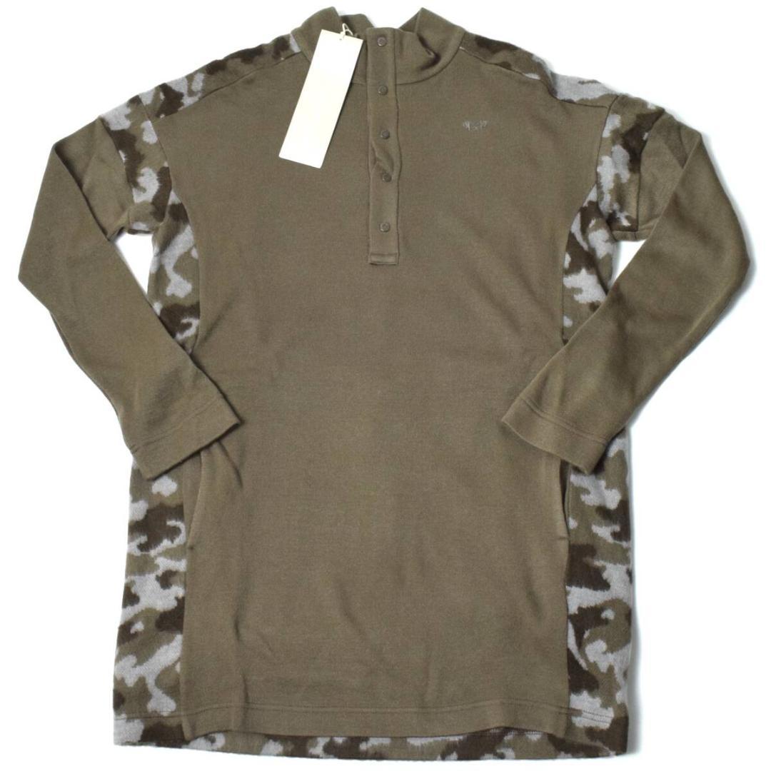 未使用3.6万 ムニタルプ 秋冬 シャギー ジャガードワンピース 40 (M)