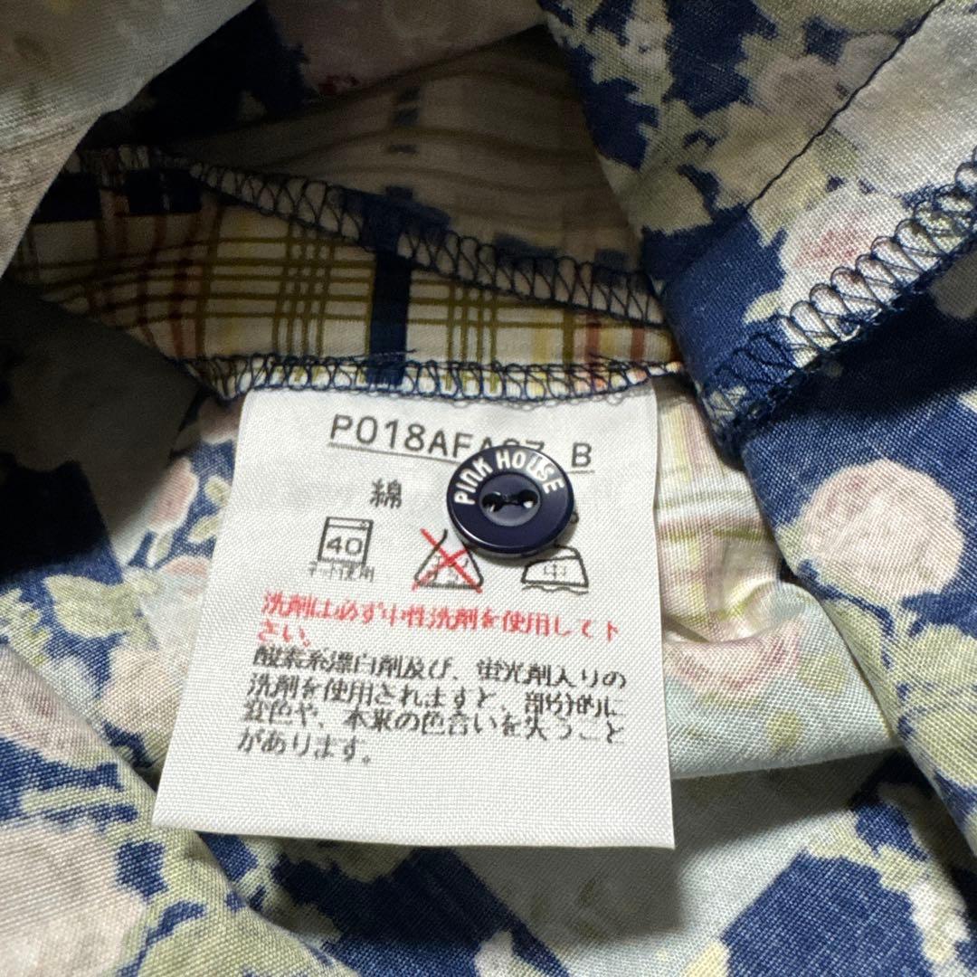 ＊フリル付き＊パッチワーク柄方ワンピース ＊ネイビー系＊補正あり＊新品＊