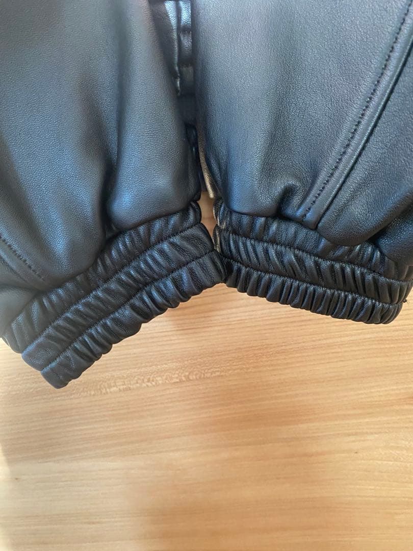 COOTIE PRODUCTIONSフード付きレザージャケット羊革 新品タグ付け