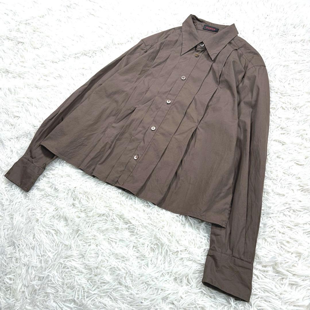 CABan コットンシルクタイプライター ランダムダックシャツ ブラウン