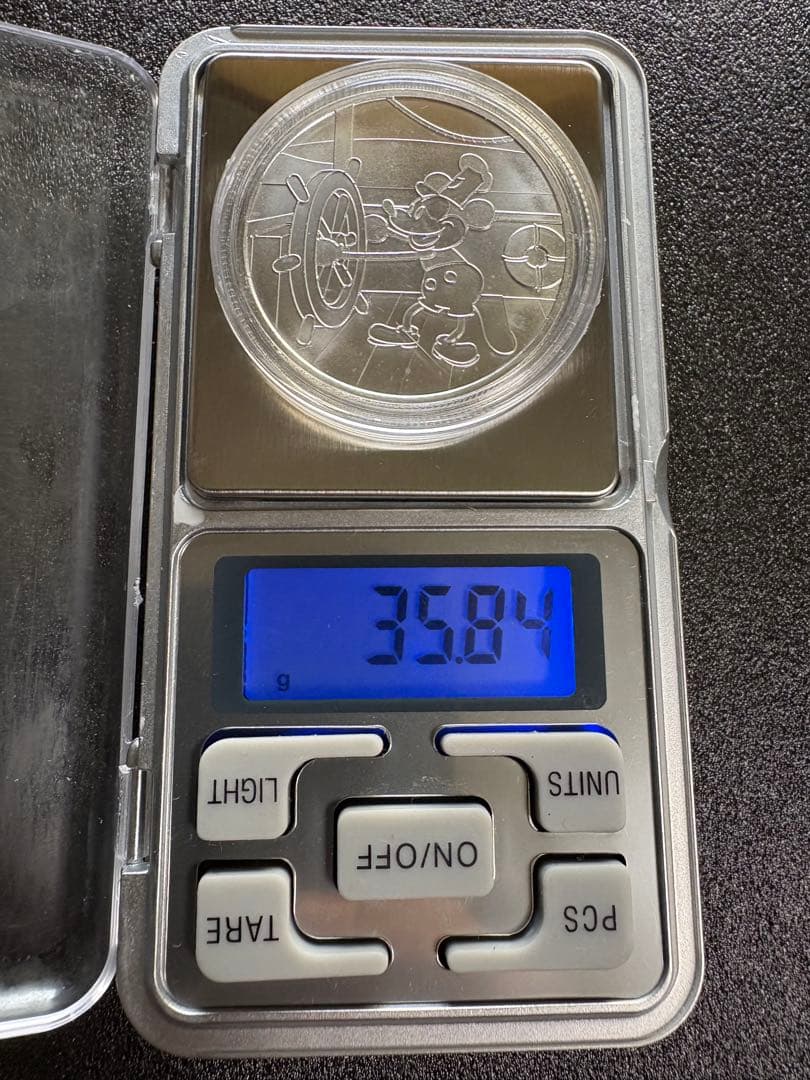 純銀　蒸気船ウィリー　ミッキー　Steamboat Willie 1トロイオンス