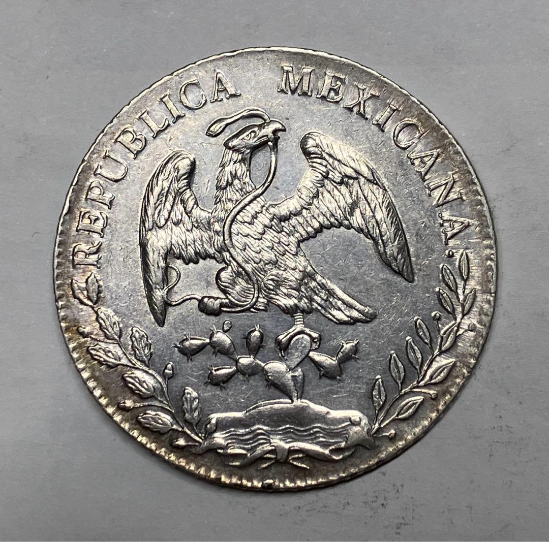 メキシコ　8レアル銀貨　1891 自由の帽子 美品　古銭