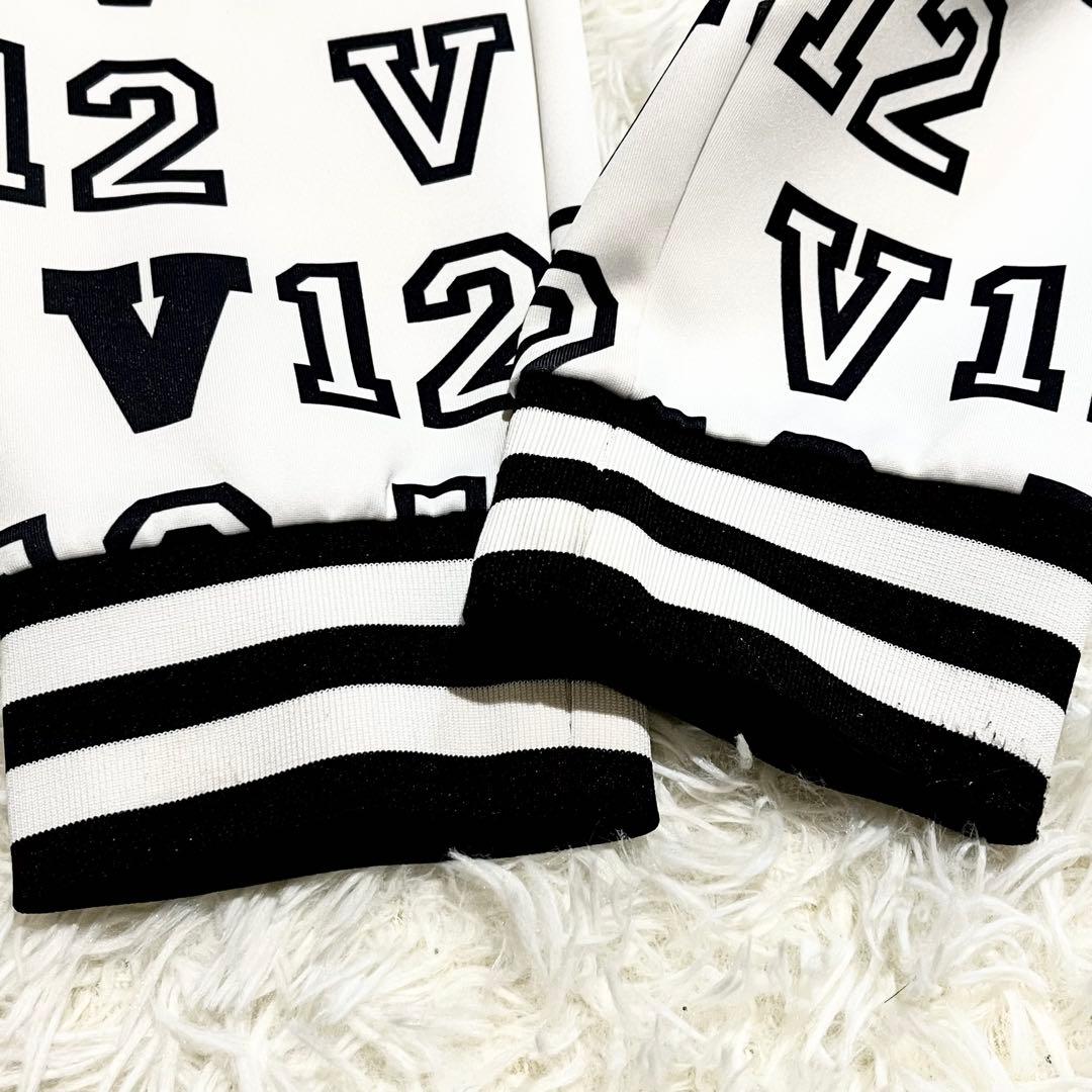 v12 ヴィトゥエルヴ セットアップ ダンボールニット　ロゴ　総柄　XL